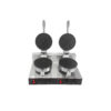 HWB-2 Double Waffle Maker open