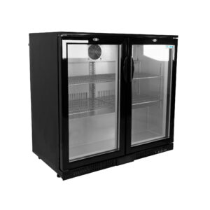2 hinged door back bar cooler