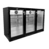 3 hinged door back bar cooler