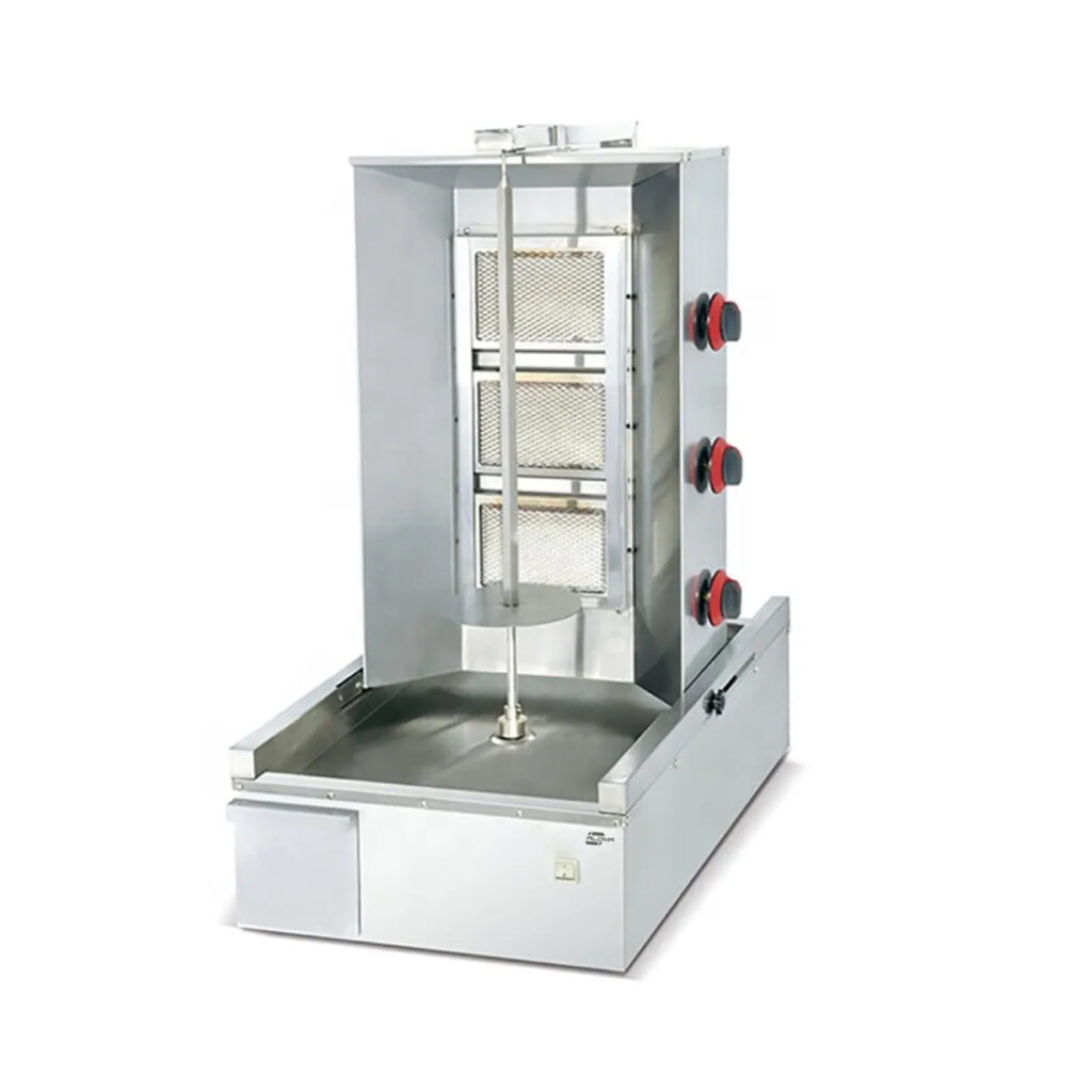 Showerma Machine Premium 3-Burner Gas Shawarma Machine for Business Use