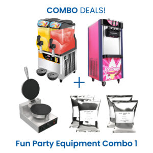 Fun Party Equipment Combo 1 – Ice Cream Machine, Slush Machine & Cone Baker