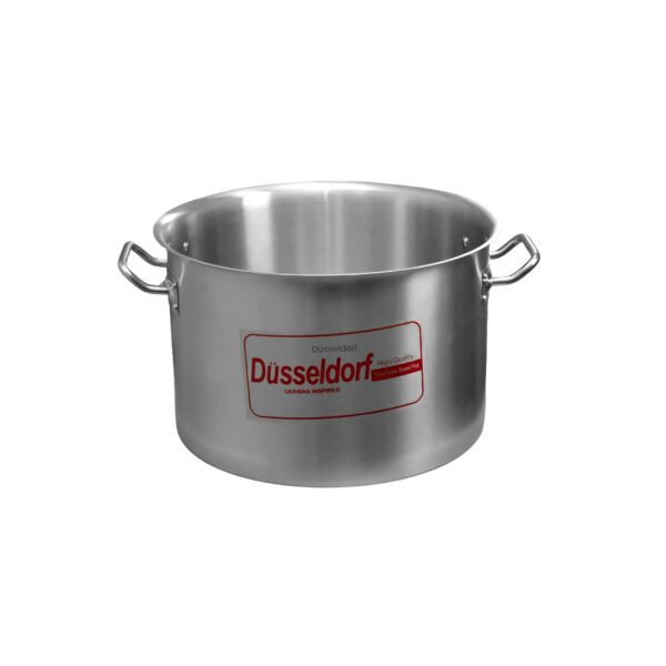 Düsseldorf Stainless Steel Stock Pot 31L with Lid and Fixed Side Handles
